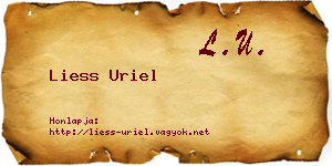 Liess Uriel névjegykártya